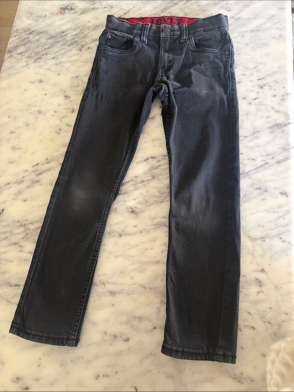 Levi's Boys Black Jeans with Red Waistband